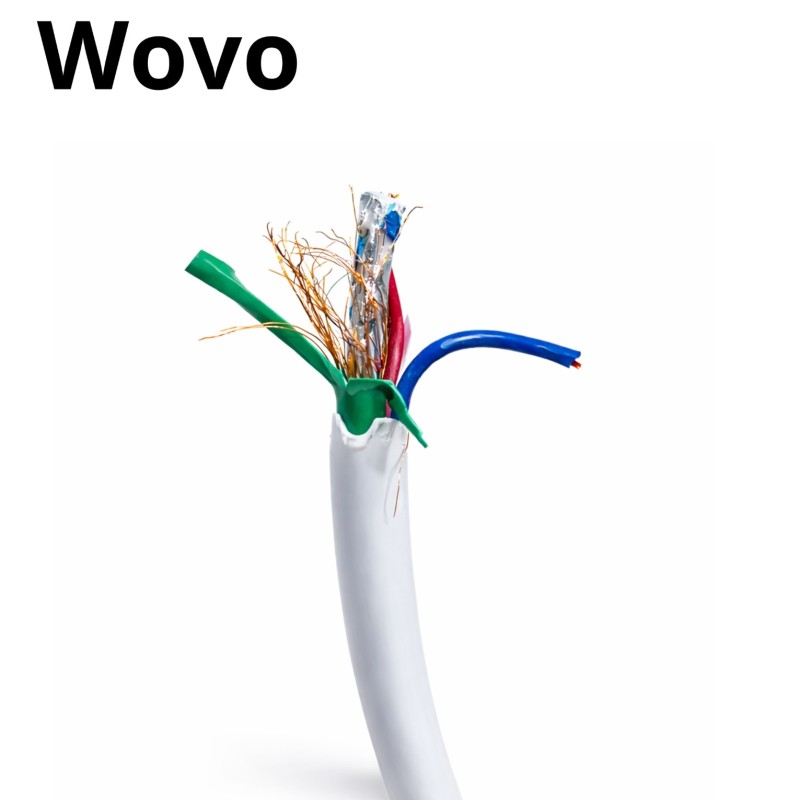 Câble Coaxial Professionnel WoVO KX6 + DC 2×0.75mm² – 100m pour Vidéosurveillance & Réseaux Basse Tension – vue 2