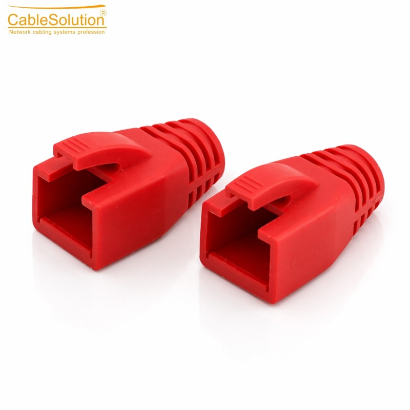 Protection RJ45 (Cover) CableSolution PVC RJ45 cover cat.7 mix red – vue 2
