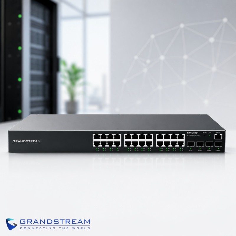 Switch réseau administrable Layer 2+ GRANDSTREAM GWN7803P – vue 2
