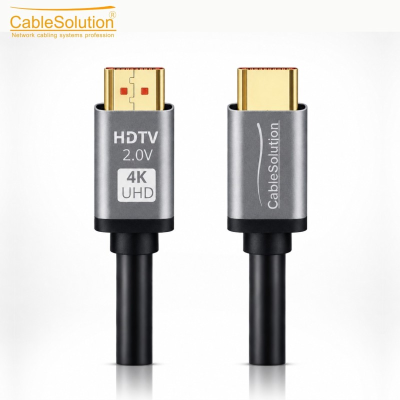CABLESOLUTION Câble HDMI 2.0 Premium High Speed 3m 4K Ultra HD – vue 3