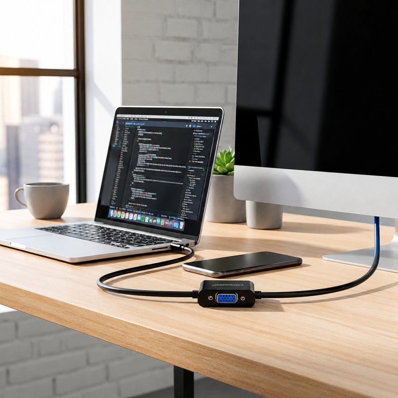Adaptateur Mini DisplayPort vers VGA CableSolution MINI DP/VGA – vue 4
