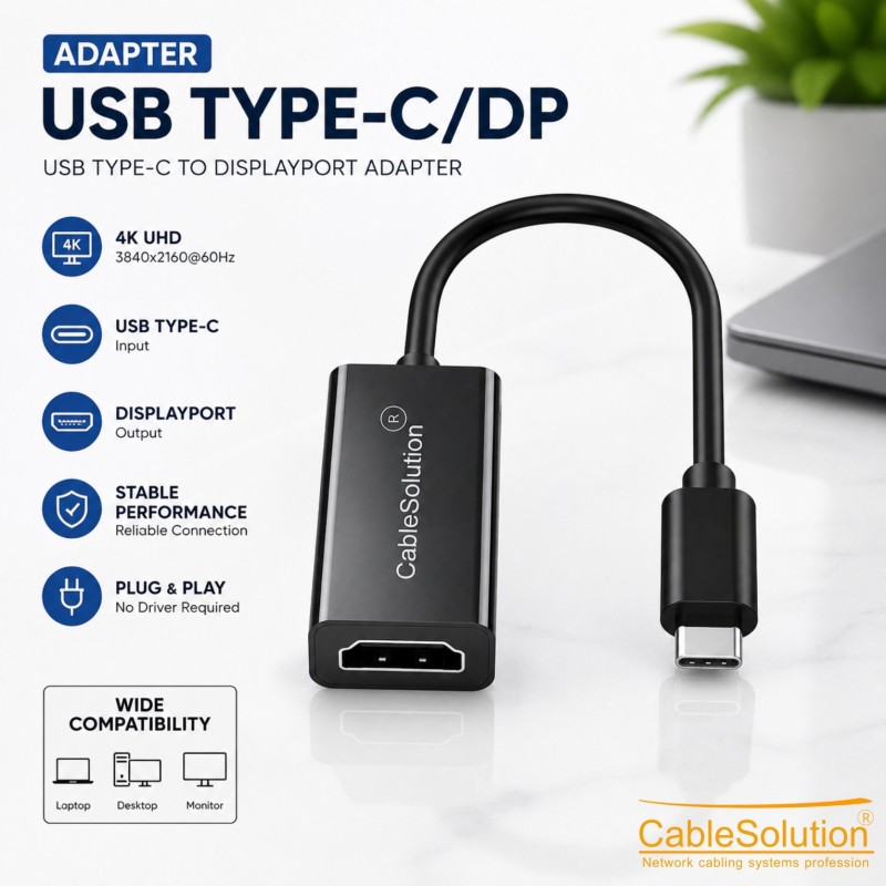 Hub & adapter CableSolution Usb Type-C/dp – vue 4
